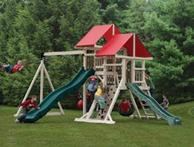 Beautiful Red roof playset